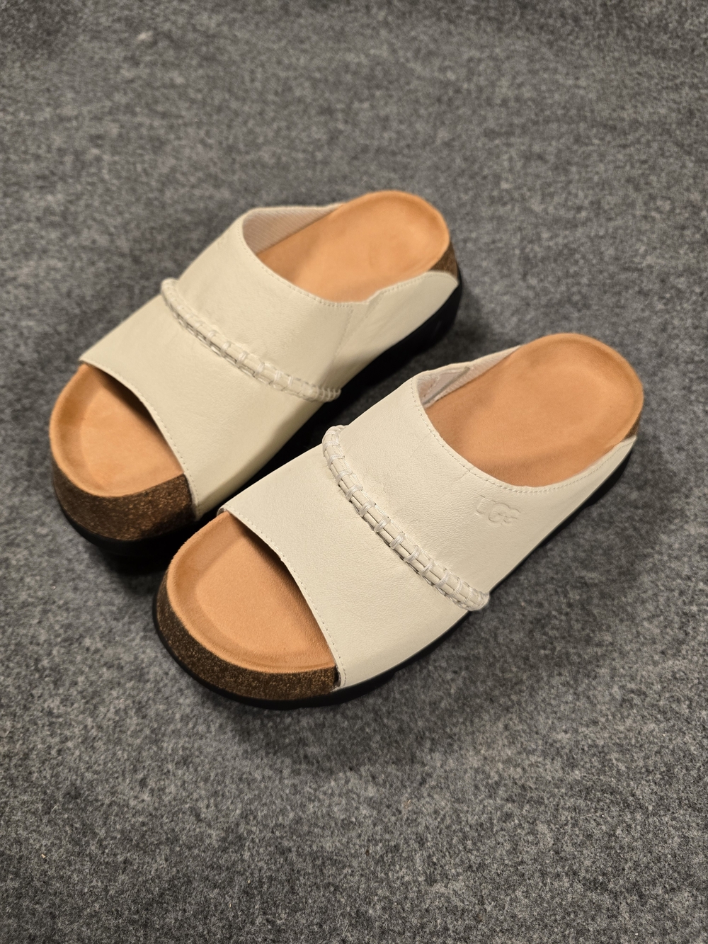 UGG Women's Sunskip Slide Cream Sandals NWOT